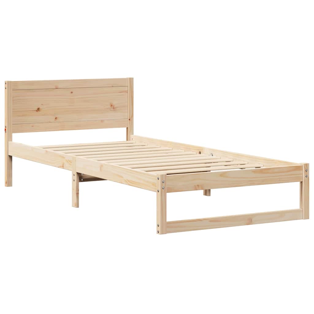 Sengestel Naturfarvet 90 x 200 cm Massiv fyrretræ