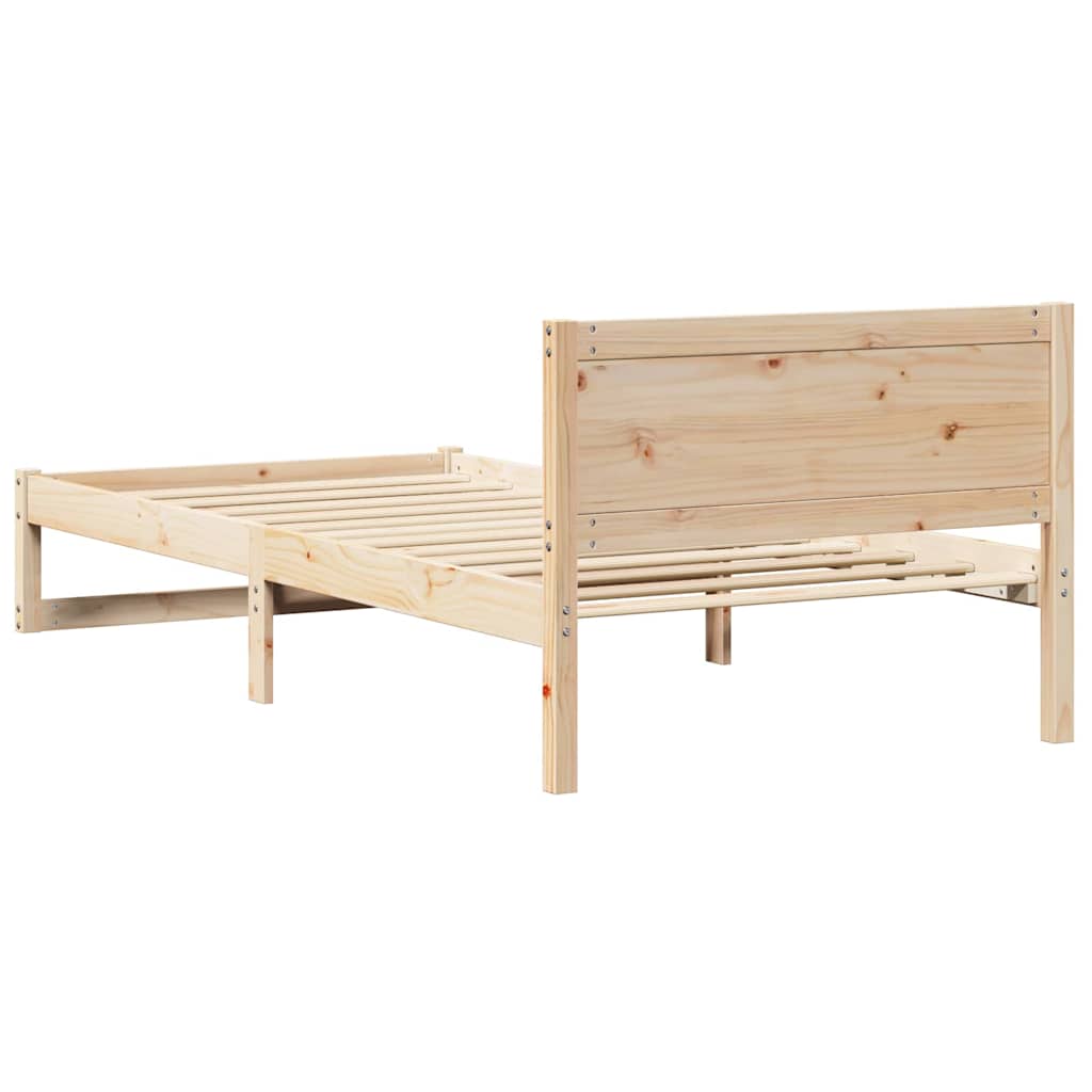 Sengestel Naturfarvet 90 x 200 cm Massiv fyrretræ