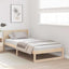 Sengestel Naturfarvet 90 x 190 cm Massiv fyrretræ