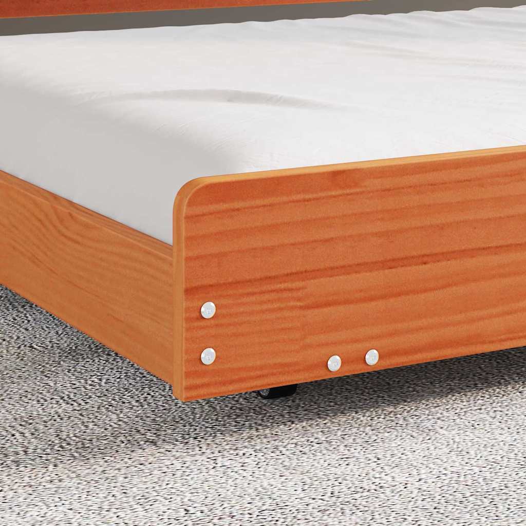 Sengestel Voks brun 80 x 200 cm Massiv fyrretræ