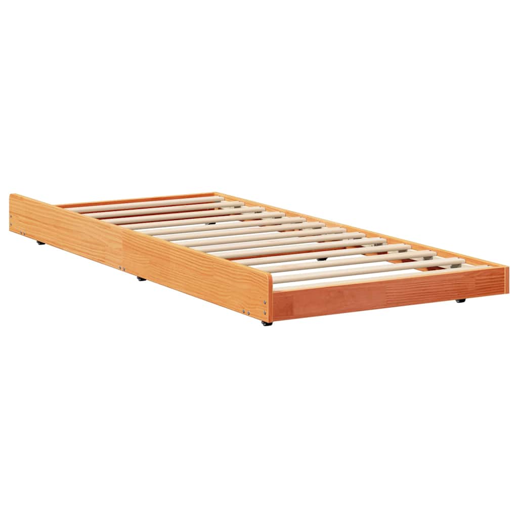 Sengestel Voks brun 80 x 200 cm Massiv fyrretræ