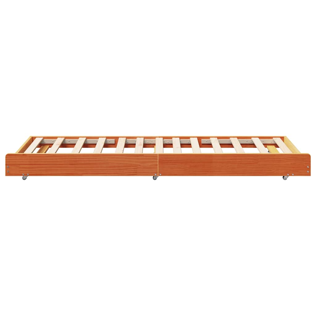 Sengestel Voks brun 80 x 200 cm Massiv fyrretræ