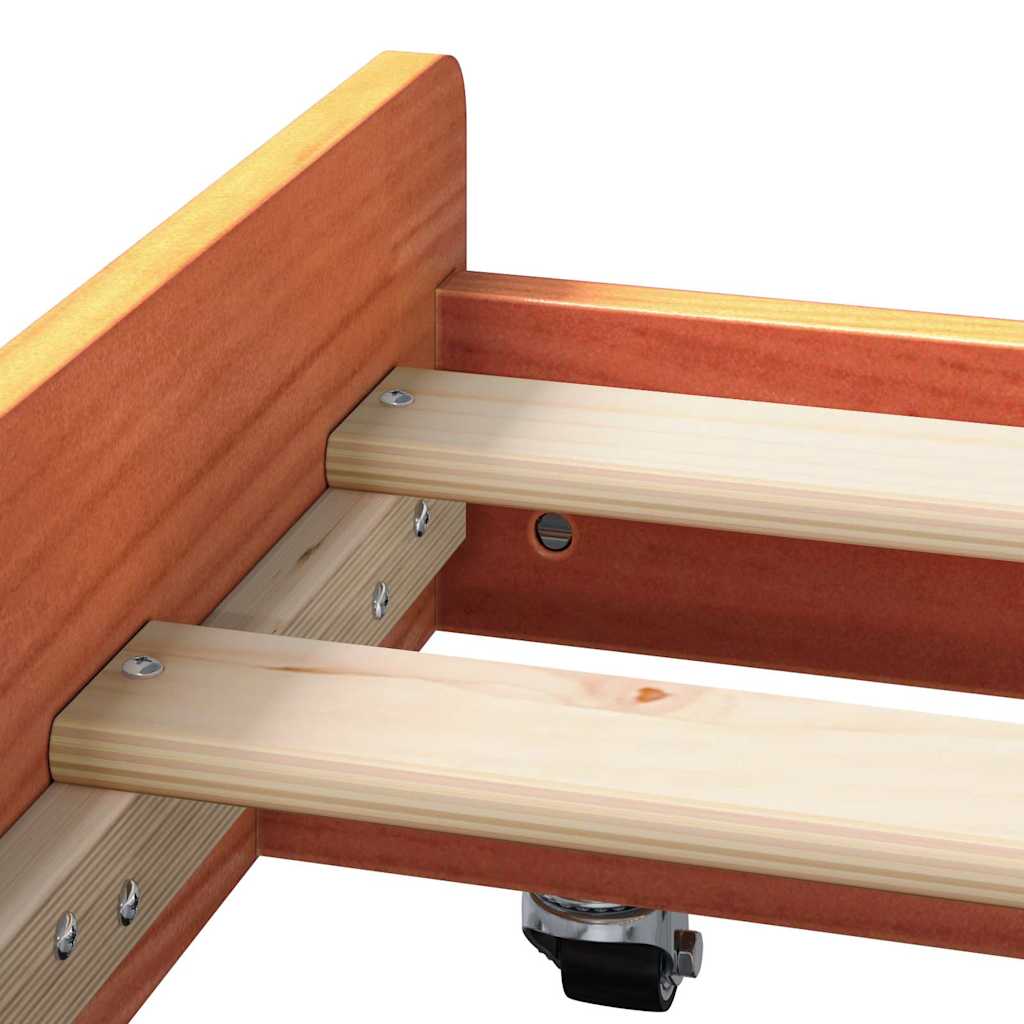 Sengestel Voks brun 75 x 190 cm Massiv fyrretræ