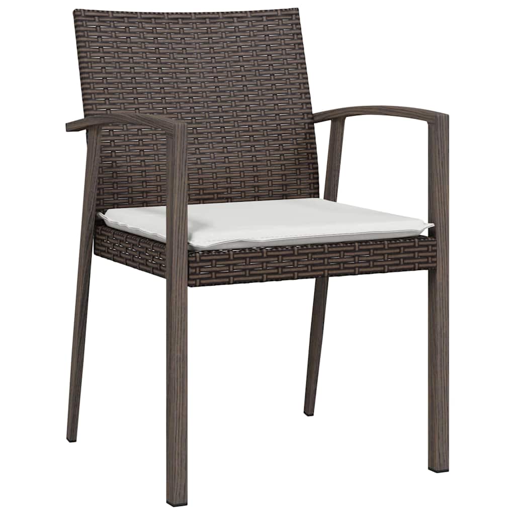 Have Spisebordssæt 5 stk. Brun og sort PE Rattan
