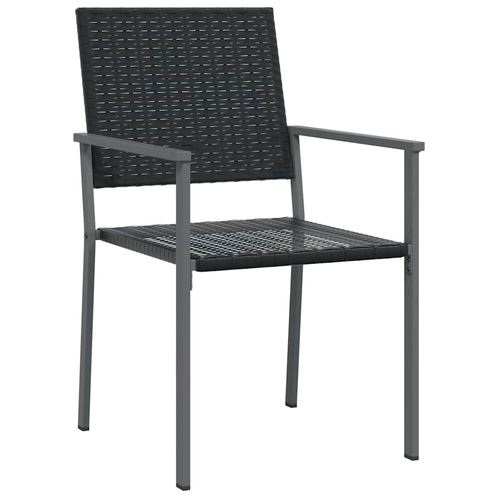 Have Spisebordssæt 3 stk. Sort PE Rattan