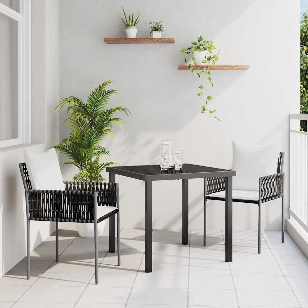 Have Spisebordssæt 3 stk. Brun og sort PE Rattan