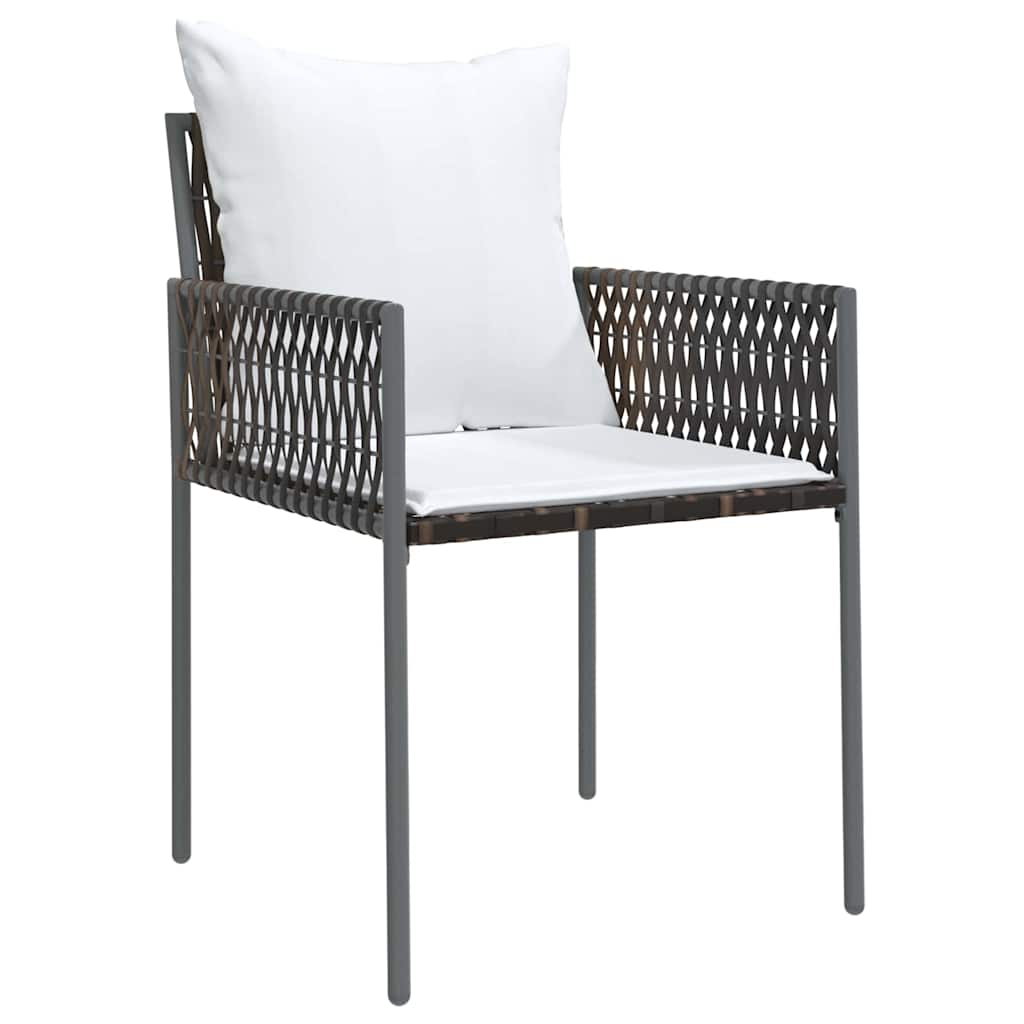 Have Spisebordssæt 5 stk. Brun og sort PE Rattan