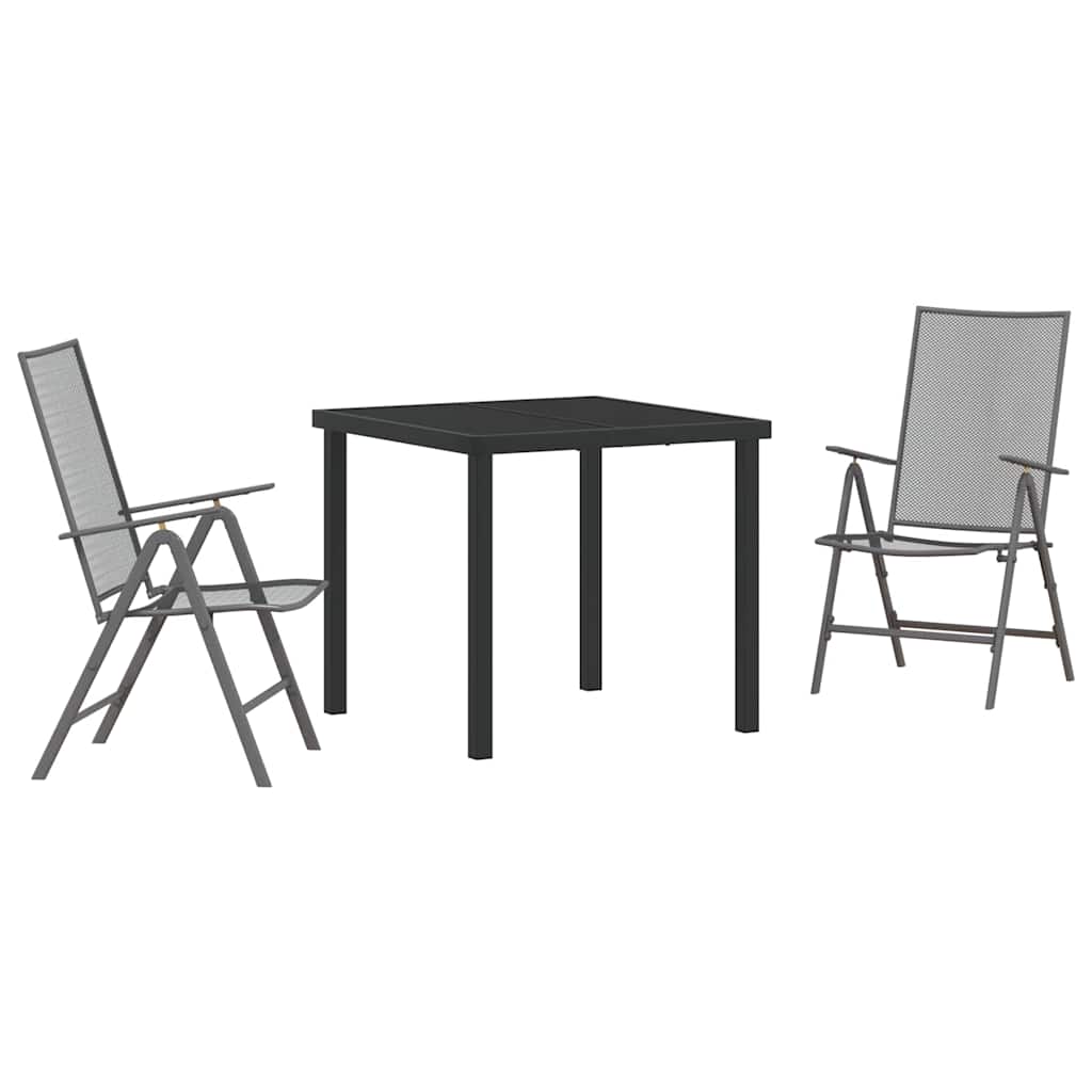 Have Spisebordssæt 3 stk. Antracit Pulverlakeret stål