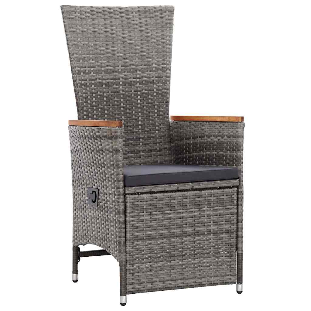 Have Spisebordssæt 5 stk. Grå polyrattan