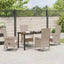 Have Spisebordssæt 5 stk. Beige polyrattan