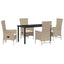 Have Spisebordssæt 5 stk. Beige polyrattan