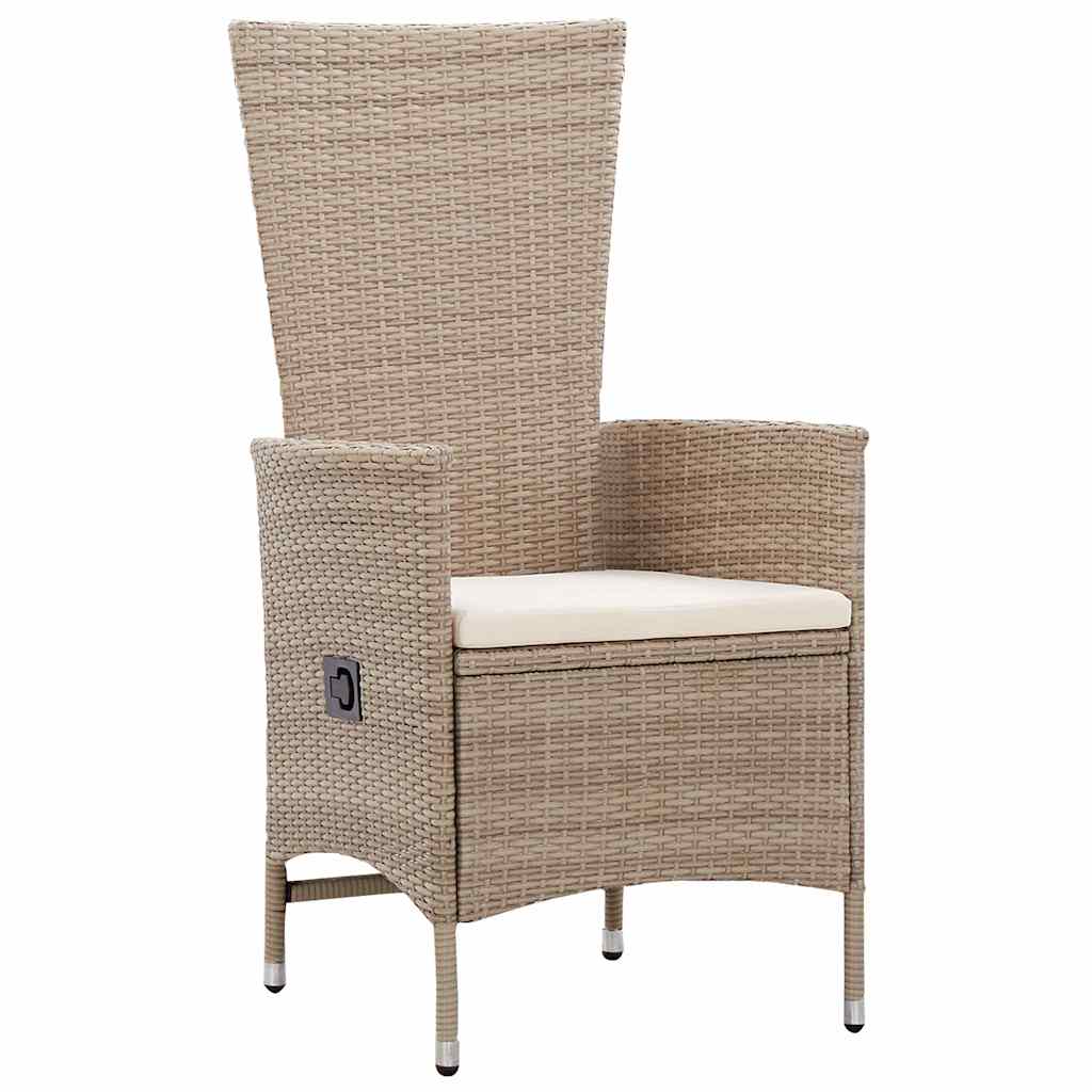 Have Spisebordssæt 5 stk. Beige polyrattan