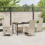 Have Spisebordssæt 5 stk. Beige polyrattan