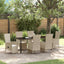 Have Spisebordssæt med pude 7 pcs Beige polyrattan