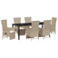 Have Spisebordssæt med pude 7 pcs Beige polyrattan