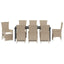 Have Spisebordssæt med pude 9 pcs Beige polyrattan