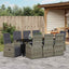 Have Spisebordssæt med pude 9 pcs Grå polyrattan