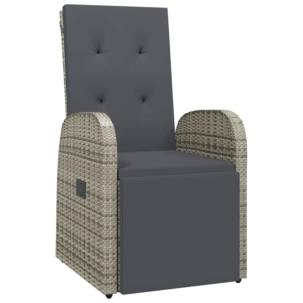 Have Spisebordssæt med pude 9 pcs Grå polyrattan