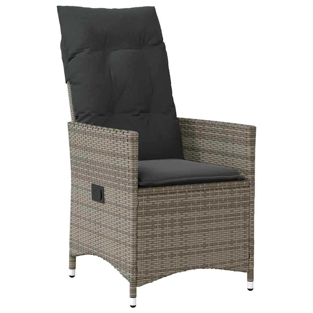 Have Spisebordssæt med pude 7 pcs Grå polyrattan