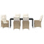 Have Spisebordssæt med pude 7 pcs Beige polyrattan