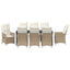 Have Spisebordssæt med pude 9 pcs Beige polyrattan