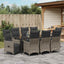 Have Spisebordssæt med pude 9 pcs Grå polyrattan
