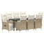 Have Spisebordssæt med pude 9 pcs Beige polyrattan
