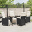 Have Spisebordssæt 5 stk. Sort polyrattan