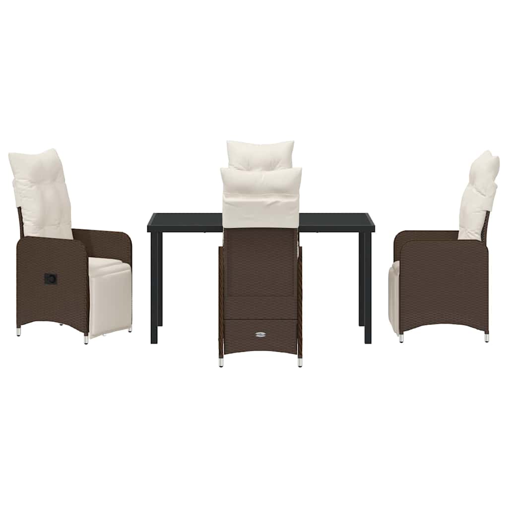 Have Spisebordssæt 5 stk. Brun polyrattan