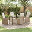 Have Spisebordssæt 5 stk. Beige polyrattan