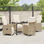 Have Spisebordssæt 5 stk. Beige polyrattan