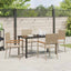 Have Spisebordssæt 5 stk. Beige polyrattan