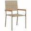 Have Spisebordssæt 5 stk. Beige polyrattan