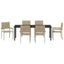 Have Spisebordssæt med pude 7 pcs Beige polyrattan