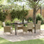 Have Spisebordssæt 5 stk. Beige polyrattan