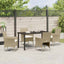 Have Spisebordssæt 5 stk. Beige polyrattan