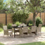Have Spisebordssæt med pude 7 pcs Beige polyrattan