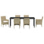 Have Spisebordssæt med pude 7 pcs Beige polyrattan