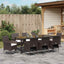 Have Spisebordssæt med pude 9 pcs Brun polyrattan