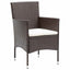 Have Spisebordssæt med pude 9 pcs Brun polyrattan