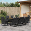 Have Spisebordssæt med pude 9 pcs Sort polyrattan