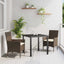 Have Spisebordssæt 3 stk. Brun polyrattan
