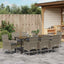 Have Spisebordssæt med pude 9 pcs Grå polyrattan