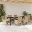 Have Spisebordssæt med pude 7 pcs Beige polyrattan