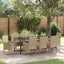 Have Spisebordssæt med pude 9 pcs Beige polyrattan
