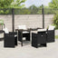 Have Spisebordssæt 5 stk. Sort polyrattan