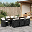 Have Spisebordssæt med pude 9 pcs Sort polyrattan