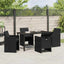 Have Spisebordssæt 5 stk. Sort polyrattan