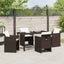 Have Spisebordssæt 5 stk. Brun polyrattan