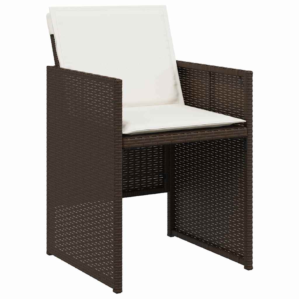 Have Spisebordssæt 5 stk. Brun polyrattan